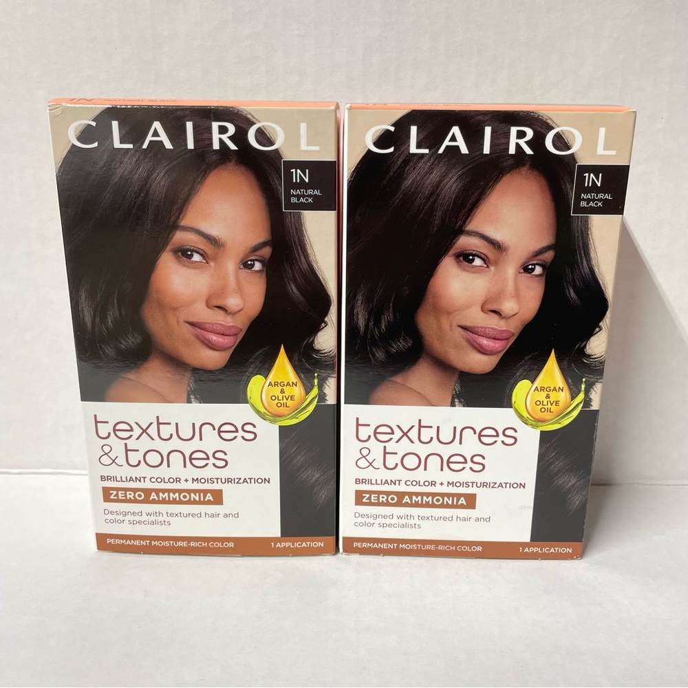 🌰$7🌰 Clairol Natural Black 1N Textures and Tones bundle of 2